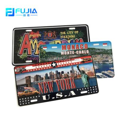 China Decoration Customize Retro Metal Custom Emboss Printing Aluminum License Plates for sale