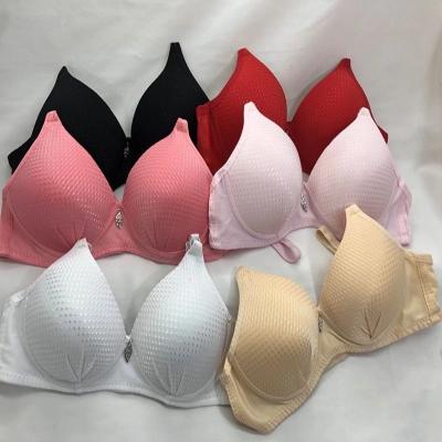 China New Comfort Bra-0013 Anti-UV Women's Rimless Fit Underwear Gathered Book Large Size Mother's Rimless Underwear for sale