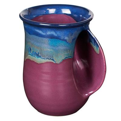 China Viable New Design Hot Selling Glazed Ceramic Handwarmer Mug Right Hand for sale