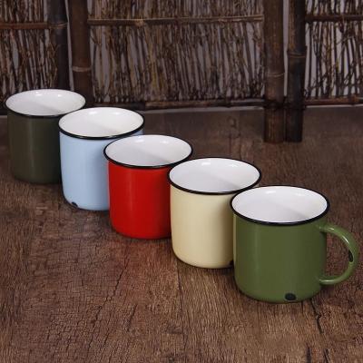 China Sustainable Imitation Enamel Stoneware Ceramic Mug for sale