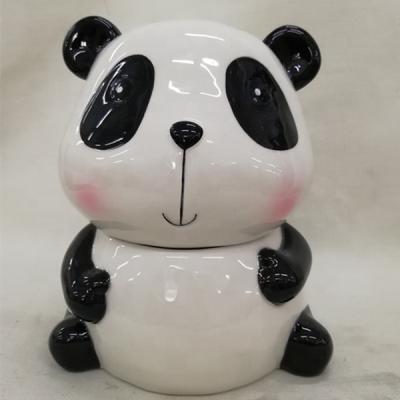 China Ceramic cute panda piggy bank for sale