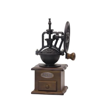 China Durable Antique Manual Coffee Grinder Cast Iron Hand Crank Coffee Grinder for sale