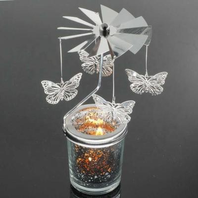 China HOLIDAY The Metal Owl Butterfly Flaker Tower Candle Holder Tealight Candle Holder for sale