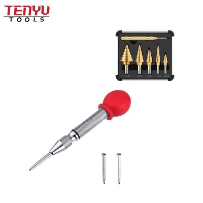 China Amazon Hot Sale Adjustable Impact Center Punch Tool Automatic Center Punch With Step Drill Bit for sale