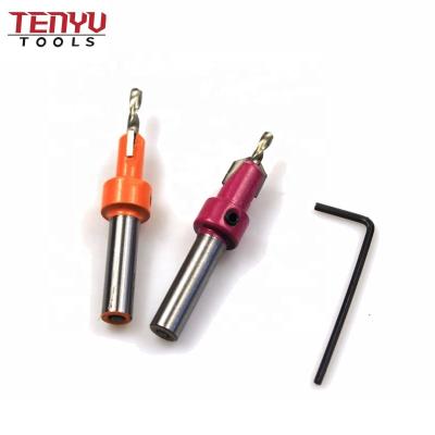 China CTT Deburring Drill Holes Tool Kit Hss Countersink Wood Hole Bit With Magnetic Screw Ring Drill Bit For Drilling Wood for sale