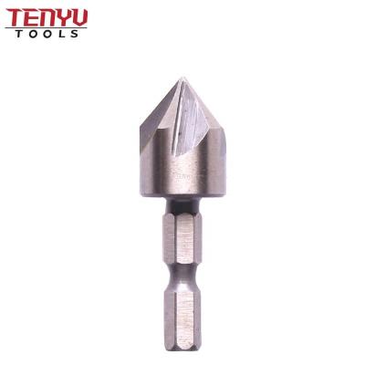 China M2 Metal Hex Shank Milling Cutter Avellanador Drill Bit 90 Degree Cutting Angle for Metal and Wood Smooth Drilling for sale