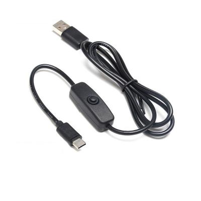 China Type C USB Extension Cable With Type-C Switch Raspberry Pi 4 Power Switch USB Cable With On/Off Switch for sale