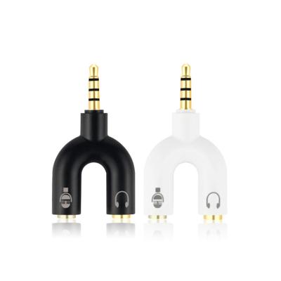 China Speaker 1 Input 2 Output Jack Audio Splitter /3.5mm Earphone Microphone Splitter Cable Audio Adapter for sale