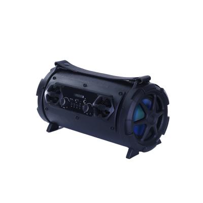 China LED Flashing light 2024 New Product New Outdoor Portable Subwoofer Karaoke Bt Speakers Colorful Led Cylinder Super Bass for sale