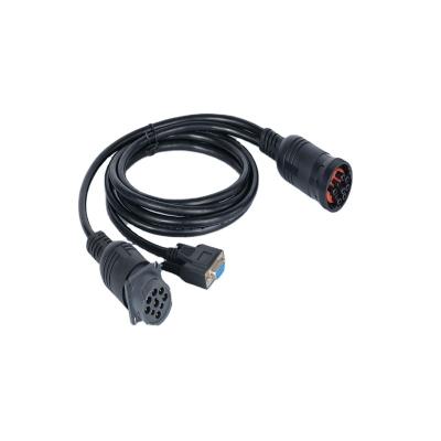 China All Cars Auto Diagnostic Tool J1939S to J1939P+DB9 Pin Female Automotive Cable for sale