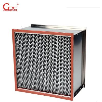 China Hepa-Filter hoher Temperatur 250m3/H 400degree H14 mit Ablenkplatte zu verkaufen