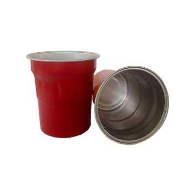 China Disposable Drinking Cups Aluminum Party Beer Cup Recyclable Cup 500ml for sale