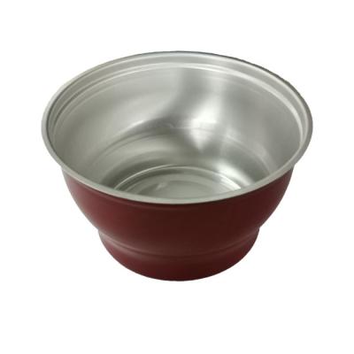 China Disposable Circular Aluminum Foil Food Wrapping Bowl Birds' Nest Soup Bowl Customized Recyclable Aluminum Bowl for sale