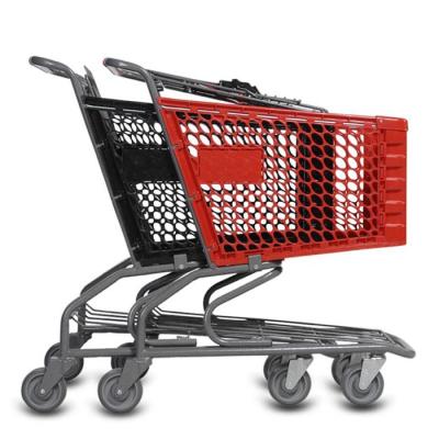 China 30KGS Capacity Plastic Material Folding Trolley Shopping Trolley Cart For Sale for sale