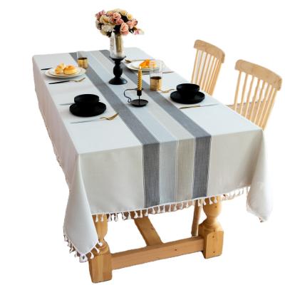 China Wholesale Modern Tassel Cotton Japanese Amazon Dining Table Cloth Kitchen Table Cloth Dustproof Clothes for sale