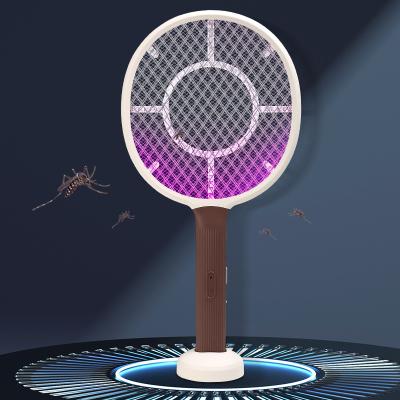 China New Arrived 2 Viable In 1 Purple Bug Mosquito Swatter Light Zapper for sale