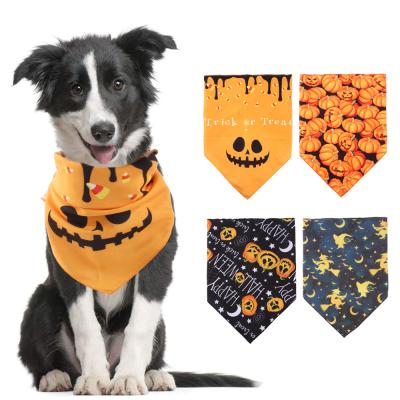 China Halloween Pet Accessories Bandanna Cat Neck Scarf Dog Triangle Viable Saliva Towel for sale