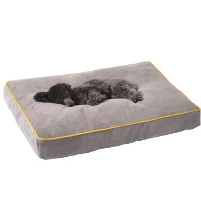 China Durable Removable Washable Rectangular Travel Water Proof Inner Cover Memory Foam Dog Bed for sale