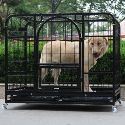 China Large Pet Medium Large Dog Cage Breathable Solid High Quality Small Metal Overstriking Metal Crate Dog Crate for sale