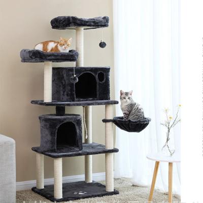 China Modern Climbing Wooden Treehouse Cat Tree Tower Wood Cat Tower Housing Furniture Scratcher Pet Scratch Castle Sisal Large Large Large for sale