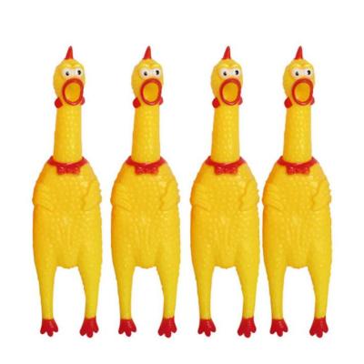 China Wholesale Viable TPR Dog Chicken Squeaky Toy Bite Chew Resistant Squeaky Pet Dog Rubber Chew Toy for sale