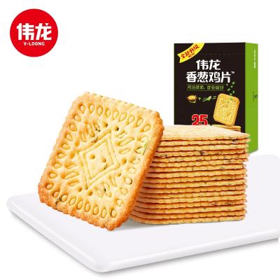 China Salty Crackers 180g * 1box Packs Factory Outlet Crackers Whosalelesale Low Salt Classic Chicken Chive Individual Weilong Flavor Cracker à venda