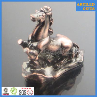 China Antique plating 3D zinc alloy metal Chinese zodiac gifts set of horse for sale