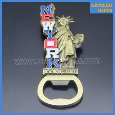 China Antique imitation 3D metal crafts New York States Statue of Liberty bottle opener for sale