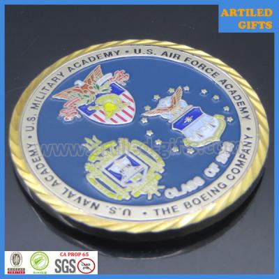 China Oblique edge cut The boeing company US Naval military air force academy metal coin for sale