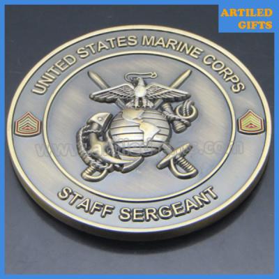 China Offset printing USS San Antonio United States Marine Corps Staff Sergeant coins for sale