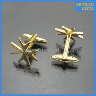 China Mens gold cufflinks novel Star shape metallic cufflinks as wedding gifts for sale