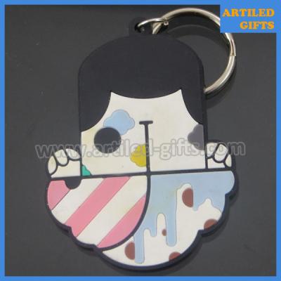 China Cheap custom design business and activity giveaways PVC keychain for sale