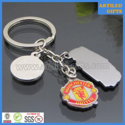 China Manchester United Old Trafford football sports emblem metal key ring for sale