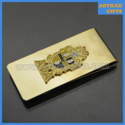 China Gold money clip with custom logo as Valentine gifts for men for sale