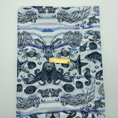 China High Quality Shrink-Resistant 100% Cotton Linen Textile Fabric For Shirts Custom Printed Kids Cartoon Fabric for sale