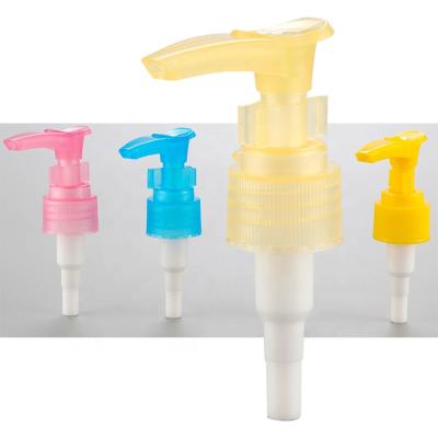 China Hotselling Customried Non Refillable Yellow Blue Pink Cream PP 20/410 24/410 28/410 Clip Lotion Pump for sale