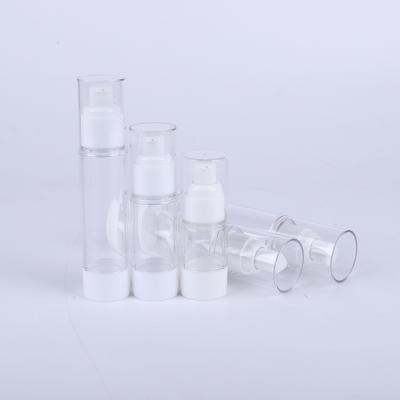 China Dropshipping Cosmetic OEM ODM 15ML 30ML 50ML 80ML 100ML AS PP Vacuum Emulsion Plastic Flat Spray Bottle for sale