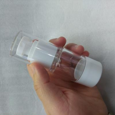 China 2021 Cosmetic China Factory OEM ODM 15ML 99*33*33mm AS PP Vacuum Plastic Flat Spray Bottle for sale