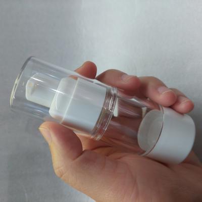 China Factory Cosmetic OEM ODM 30mL 118*33*33mm AS Plastic Flat PP Vacuum Spray Bottle for sale