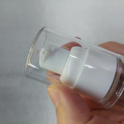 China 2021 Cosmetic OEM ODM 15ML 30ML 50ML 80ML 100ML AS PP Vacuum Emulsion Plastic Flat Bottle for sale