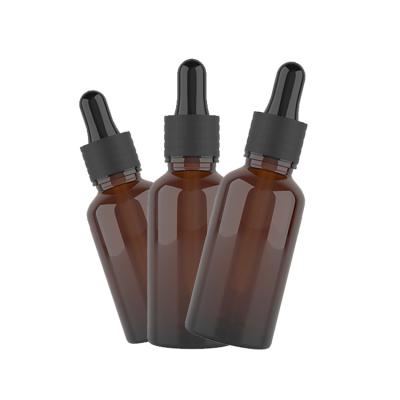 China Personal Care Prune 30ml PP Rubber Brown Dropper Essential Oil Glass Bottle for sale