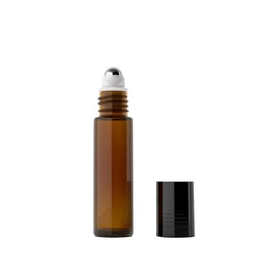 China Personal Care 5ml Blue Brown 9.1g Travel No Leak PP Cap Walk Pearl Essential Oil Glass Bottles for sale