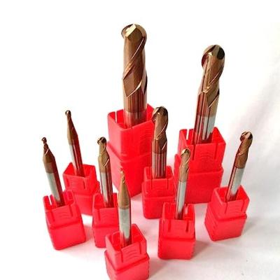 China New high quality HRC55 2 flute tungsten carbide milling endmill for stainless steel cnc router bit cortadores ball end mill for sale