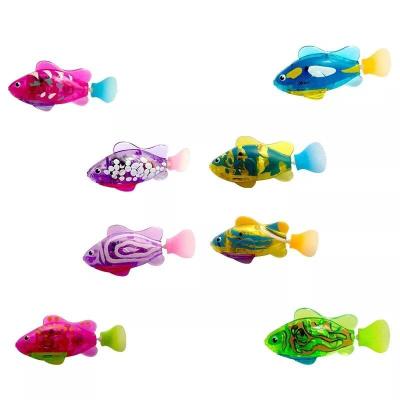 China Environmentally Friendly Plastic Water Toy Led Light Electronic Fish Cat Dog Fish Toy Fish Cat Viable Educational Toy for sale