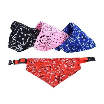 China Viable Customizable Printing Pet Neck Scarf Triangle Scarf Dog Bandana Adjustable Collar for sale