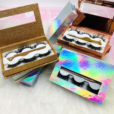 China Reusable 3D 6D Grade Mink Eyelashes Full Strip 25mm Thick Luxury Fluffy Mink Lashbook With Lashes Boxes for sale