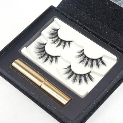 China Waterproof 2021 New Arrivals Waterproof Reusable Magnetic Eye Lashes Magnetic Silk Lashes Kit With 3D Private Label Eyeliner for sale