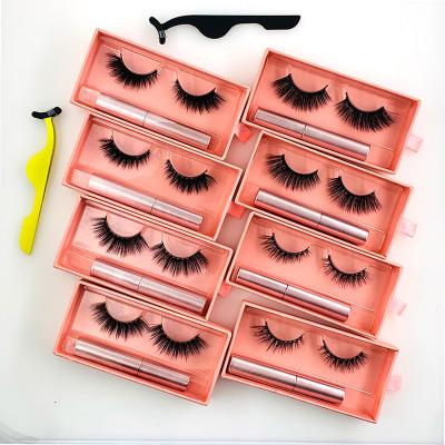 China 2 Pair Waterproof Korean 5 Hair Magnetic Silk Eyelashes Bulk Magnetic Book Cruelty Free Coating Eyelash Eyelash Box for sale