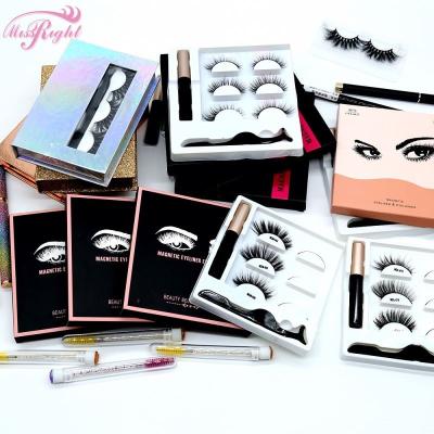 China Magnetic Waterproof Eyelash Package Magnetic Eyeliner Custom Eyelash for sale