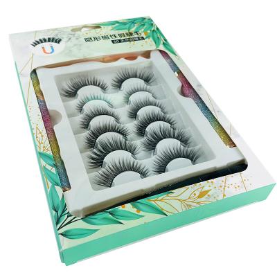 China Private Label Lightweight Invisible Synthetic Beauty Eyelash Hair Strip Eyelash Magnetic Eyelashes for sale